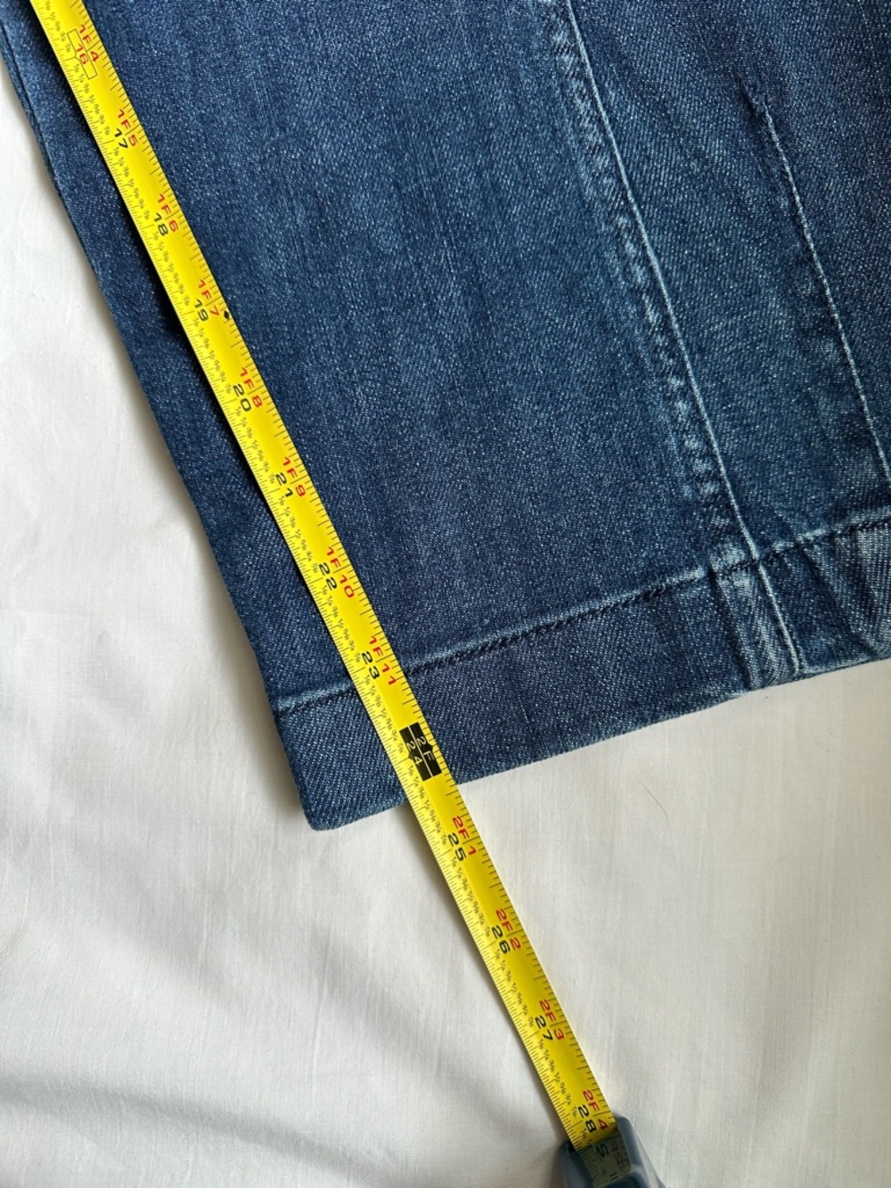 Pilcro for Anthropologie Dark Wash Carpenter Barrel Leg Jeans SZ 33 New with Tag - Picture 15 of 16